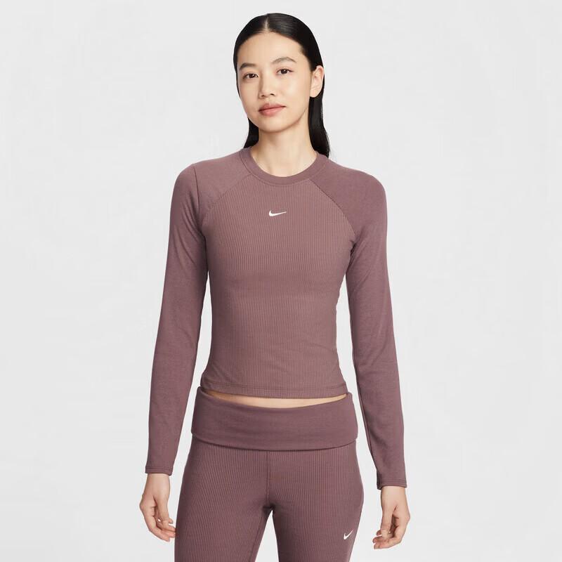 Nike Women s Long-Sleeve Knit Round Neck Base Layer Top IF0237 M