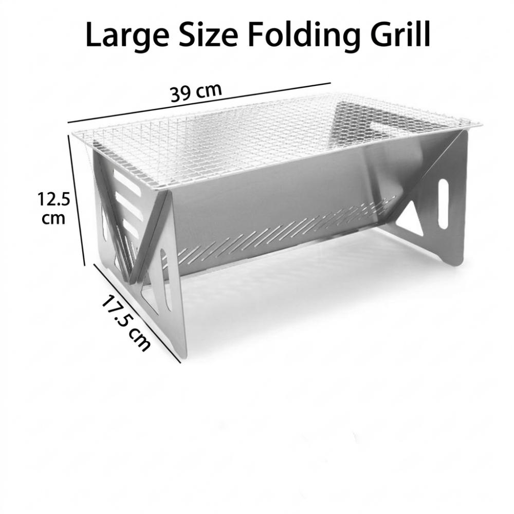 1 PC charcoal grill & salad bar portable foldable smokeless BBQ grill suitable for outdoor camping and family barbecue