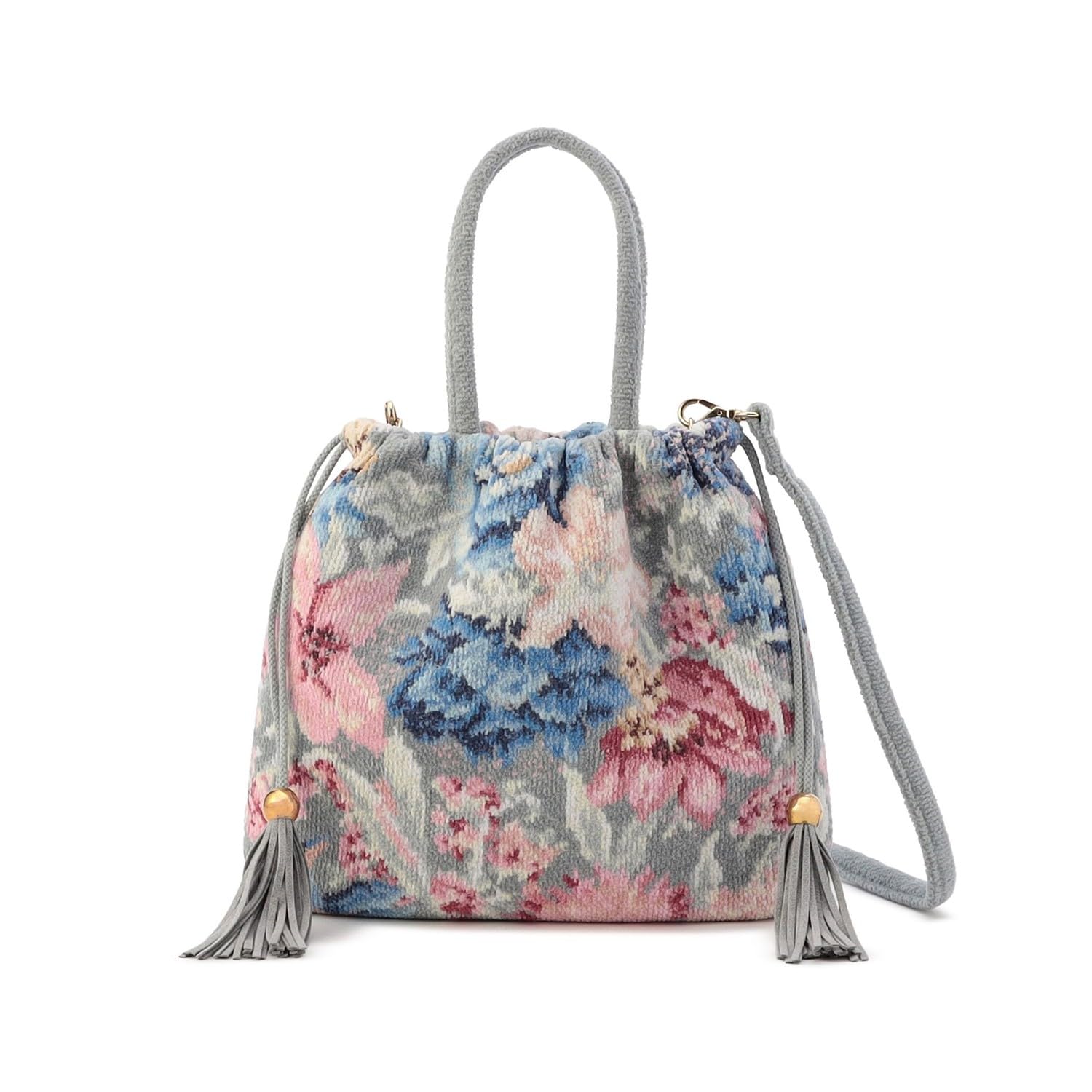 

Feiler Drawstring Shoulder Bag Dear Olly Gray [1I8725117095130] DOL-257095 Women s серый