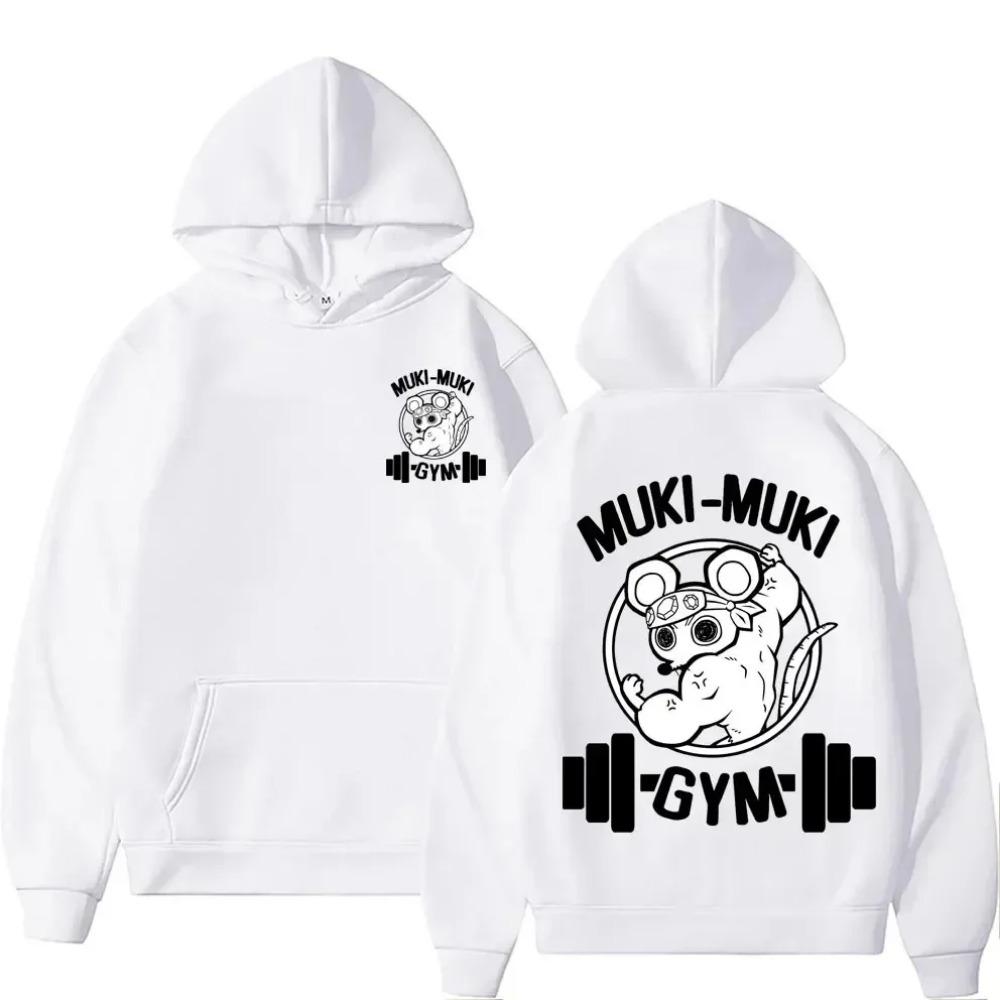 Japanese Anime Men's Hooded Sweatshirt Oversized Casual Hooded Sweatshirt Gym Muscle Ninja Mouse Hooded Sweatshirt