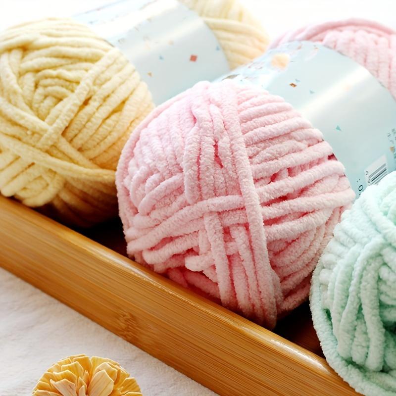 3pcs Soft & Chunky Bulky Yarn for Hand Knitting Crocheting and Crafting  Perfect for Making Mats Pillows and Blankets Skin-Friendly and Easy To Work