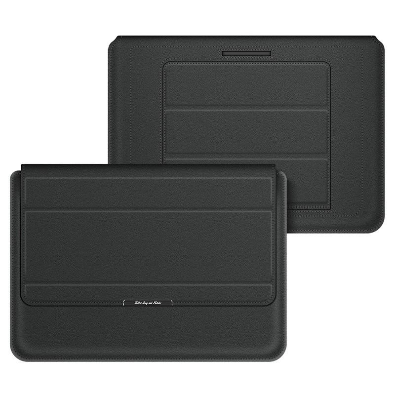 16 Inch Laptop Sleeve With Ergonomic Wrist Rest Support MacBook Air Pro PU Leather Waterproof Inner Case