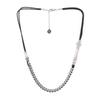 Jbans Classic Black Hipster Mixed Chain Necklace (C2403-An819_Bk)