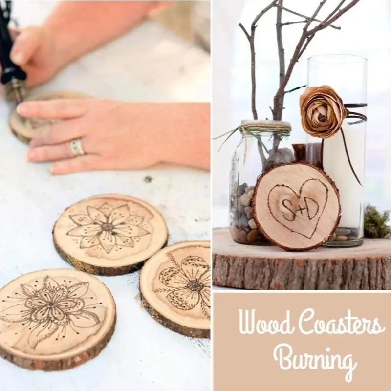 3-16CM/1-10pz Spesse Naturali Pino Rotonde Non Rifinite Fette di Legno Cerchi Con Corteccia d'Albero Dischi di Tronco Artigianato Fai da Te Matrimonio Festa Pittura