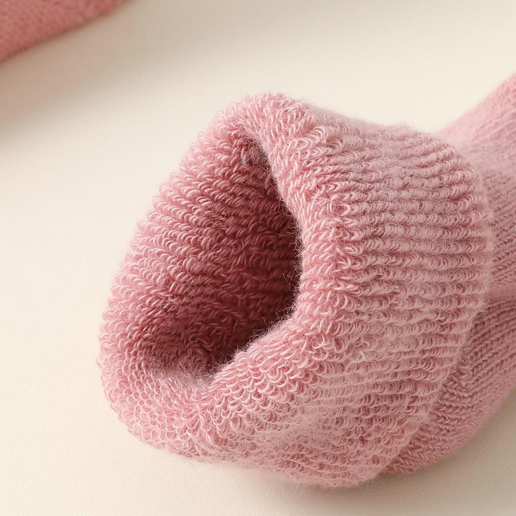 Thickened Warm Newborn Baby Terry Socks - Candy Colors for Autumn/Winter