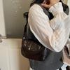 Trendy Fashion Rivet Handbag, High-end Texture Large-capacity Women's Underarm Bag, Retro Design Hobo Crossbody Bag KTB