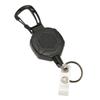2Pcs Retractable Keychain Heavy Duty Carabiner ID Badge Holder with Retractable Steel Wire Rope