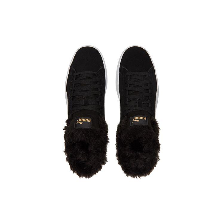 Puma Smash V2 Wärme Stoßdämpfung Langlebig Mid-Top Sneakers Damen Sneakers Schwarz 385005-01