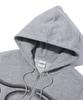 Critic Crop Wormhole Logo Hoodie Zip-Up Melange Gray