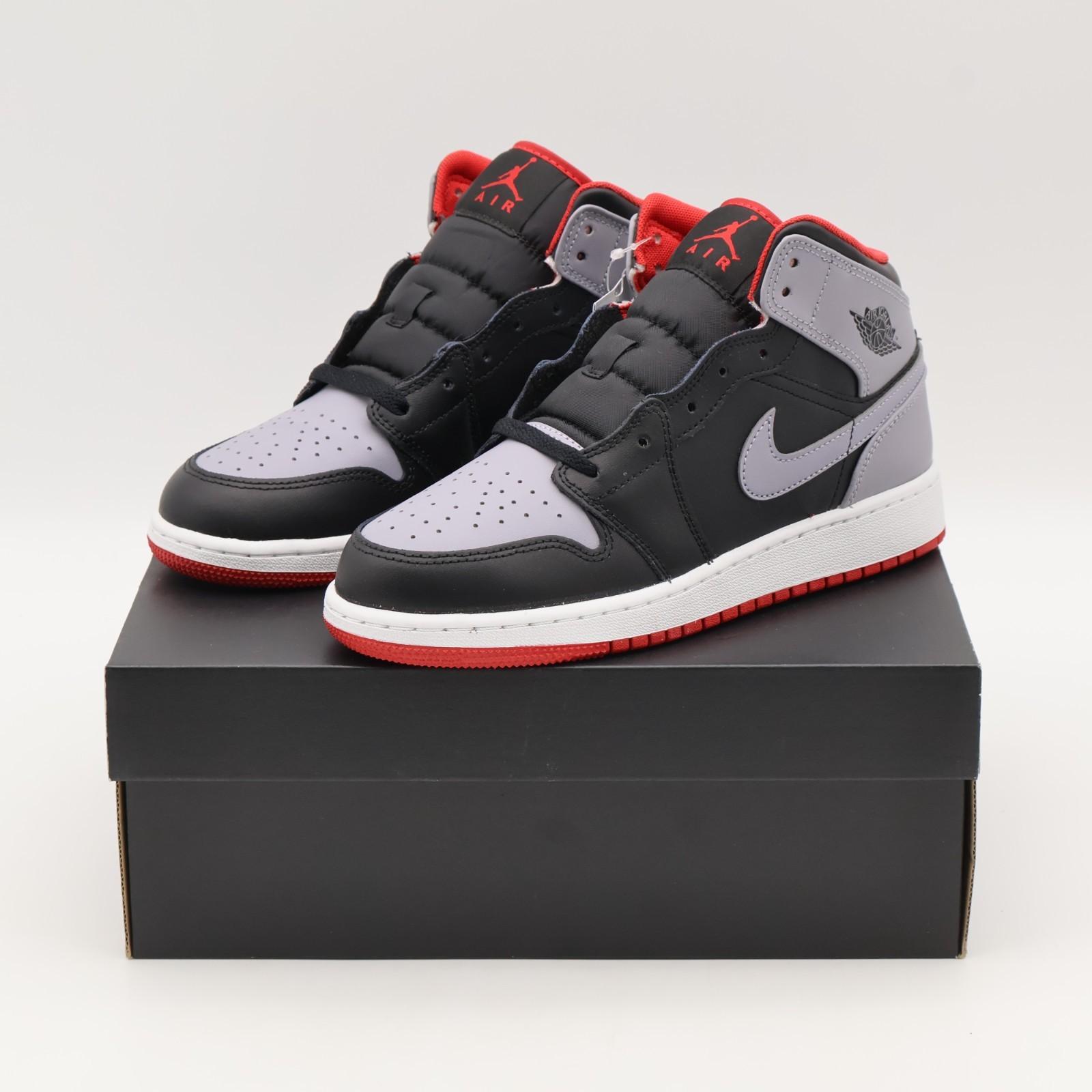 DQ8423-006 Nike GS Air Jordan 1 Mid Black Cement Grey 6.5Y