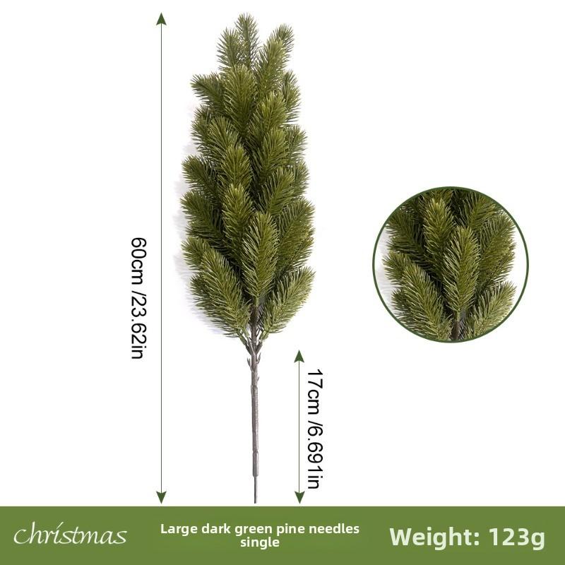 Artificial Green Plants, Artificial Pine Needles, Bunches, Christmas Single Pine and Cypress Indoor Flower Arrangement Decorations