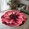 3D Flower Bathroom Rug Anti-Slip Absorbent Floor Mat Realistic Flower Area Rug for Entrance