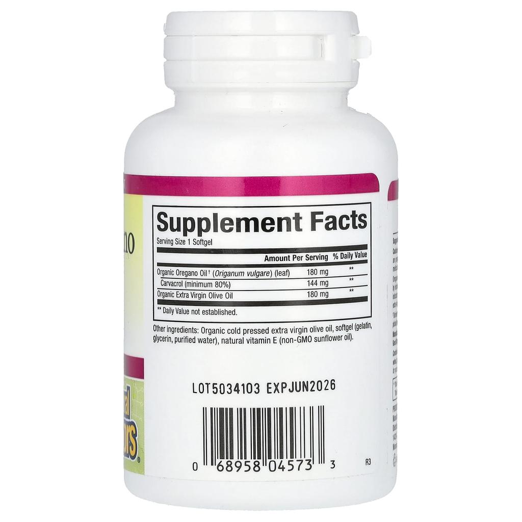 Oregano Oil, 180Mg, 30 Softgels