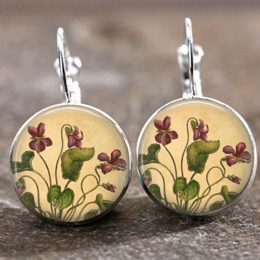 Fashion Earring Y2K Vintage Marigold Time Gem Flower Ear Buckle