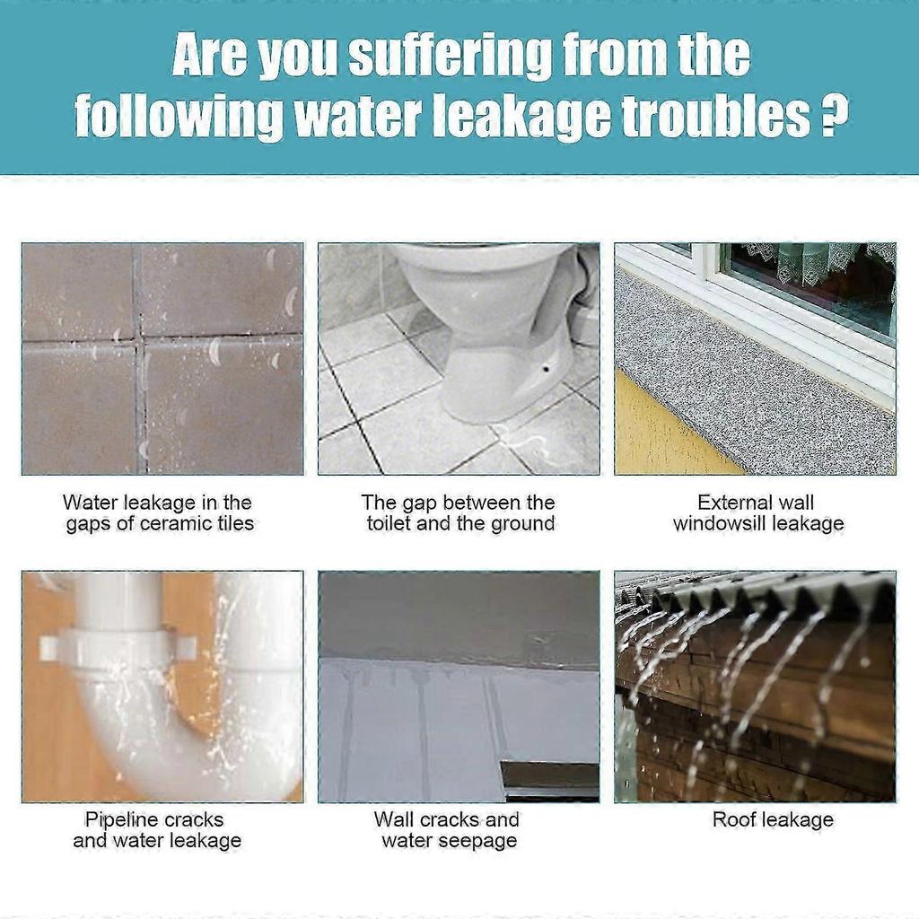 Transparent Waterproof Adhesive, Kitchen Bathroom Exterior Wall Roof Leakproof Waterproof Agent Smashing Brick Waterproof Paint