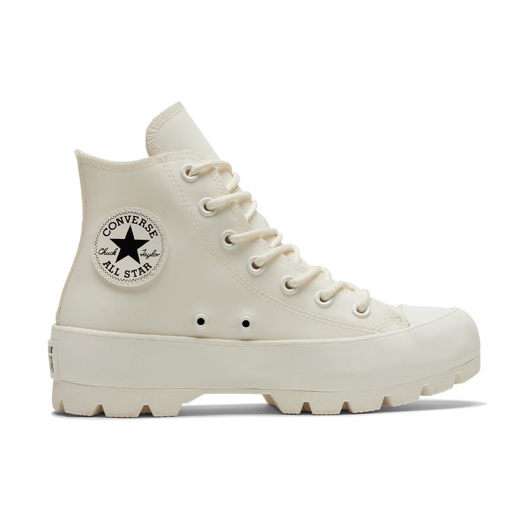 Converse Lugged Canvas Comfortable Daily High-Top Lifestyle Casual Shoes Women Sneaker Beige 573063C