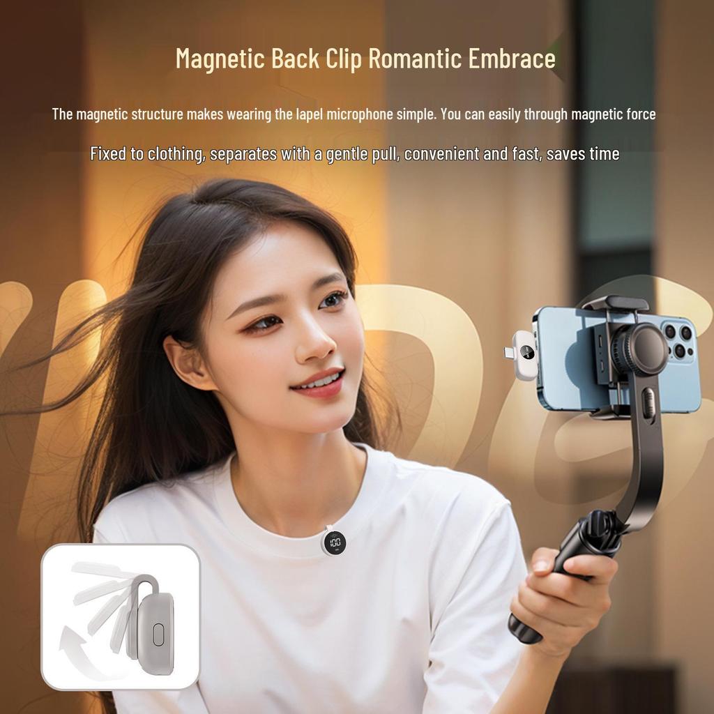 New S30 Wireless Lavalier Microphone for Android & Apple - Dual Use for Recording & Live Broadcasts