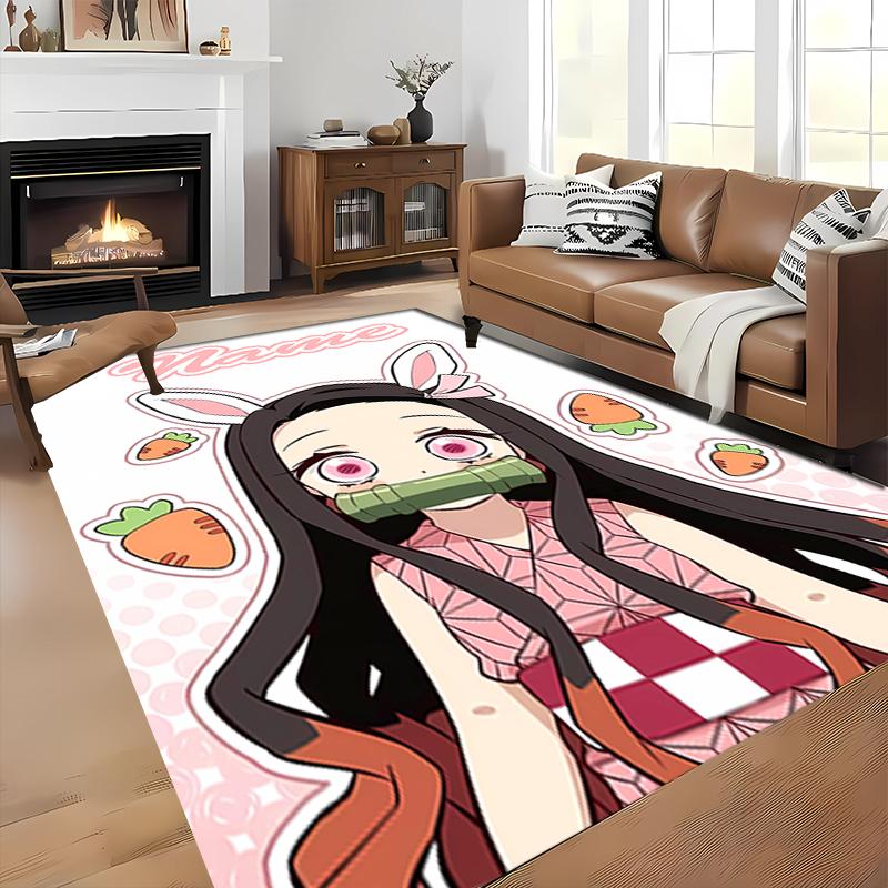 Custom Personalization Demon Slayer Character Theme Area Rug - Perfect For Kitchen, Bathroom,Laundry Room Decor Large Size Available,Gift All Seasons