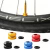 Bicycle Presta Valve Nut Compatible with Tubeless Tire Valves Aluminum Alloy Construction Durable Design for Secure Wheel Attachment