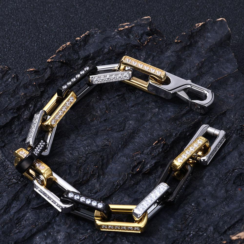 2026 Fashion High Luxury Bamboo Bracelet for Men and Women, Non-fading Titanium Steel Zircon Hip-hop Jewelry Accessories