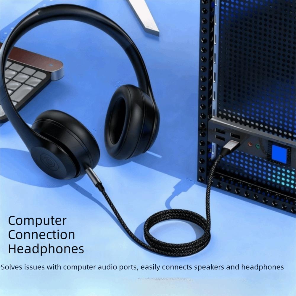 Headset Round Hole USB Audio Cable Cd Grade Sound Quality Extension Audio Line AUX Audio Cable Stereo Audio Cable for TV