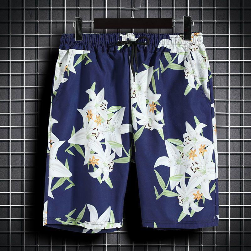 Hawaii Beachwear: Men's Trendy Casual Set - Short Sleeve Floral Shirt & Shorts Outfit