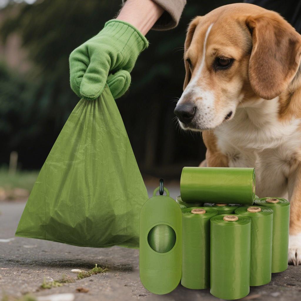 Biodegradables Dog Cat Pet Poop Bags Rolls Extra Thick Leak Proof Waste Refuse Cleaningup Bags For Outdoor Animals Walking And Travel With Allocator