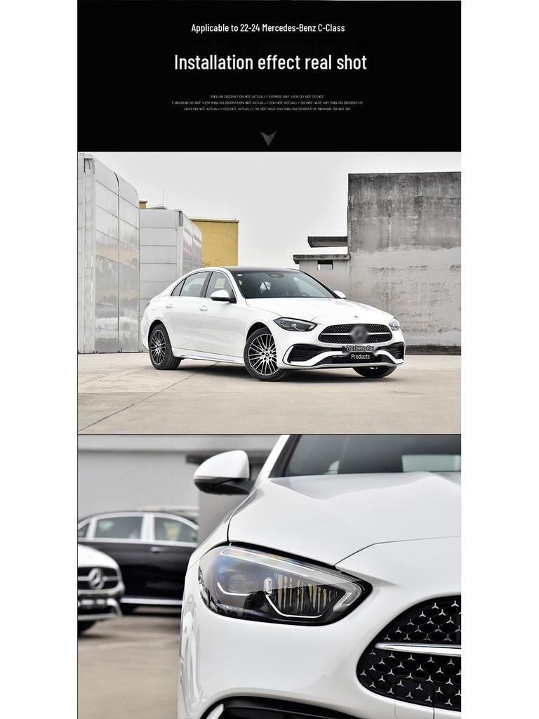 Mercedes-Benz C-Class W206 2022-2023 Headlight Lens & Rear Bottom Shell Cover