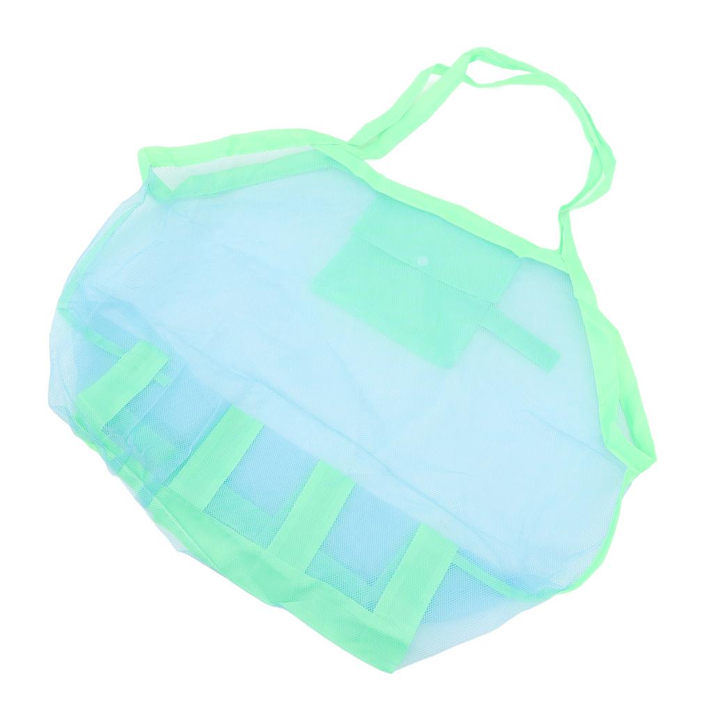 Mesh Beach Bag Multipurpose Large Capacity Foldable Beach Toy Bag for Beach Pool Outdoor Travel Gym