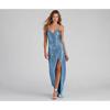 Sexy Split Party Evening Dress Retro Fancy Fishtail Split Party Dress for Women