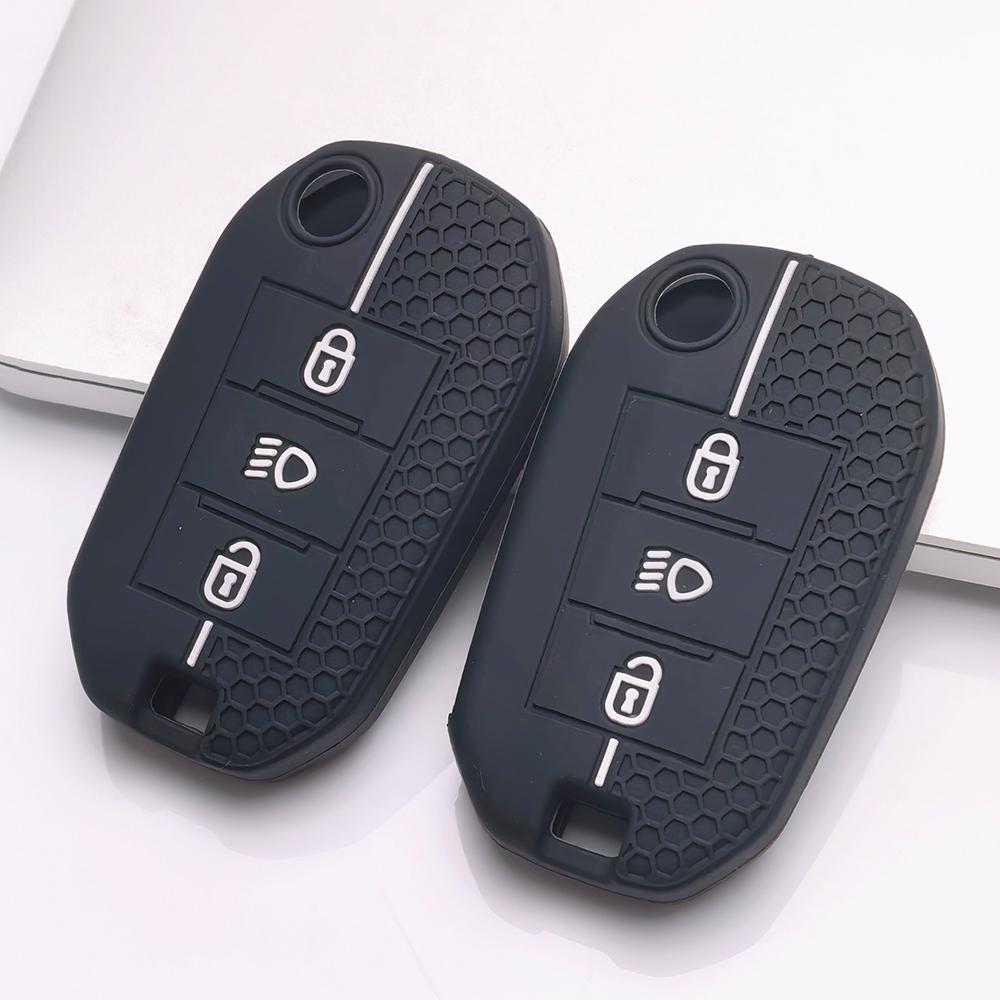 Schlüsselanhänger-Abdeckung für Peugeot 3008 308 208 508 C4 Picasso Kratzfeste Oberfläche Stoßfeste Struktur Weiche Grifffläche Einfaches Installationsdesign