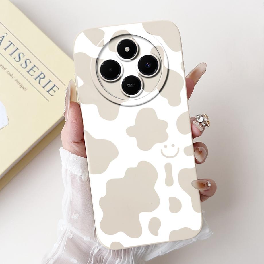 For Xiaomi Redmi 14c / Mi 14 Pro 14t Pro Case Liquid Silicone Soft TPU Back Cover Redmi14c Phone Funda Gothic Black Night Bumper