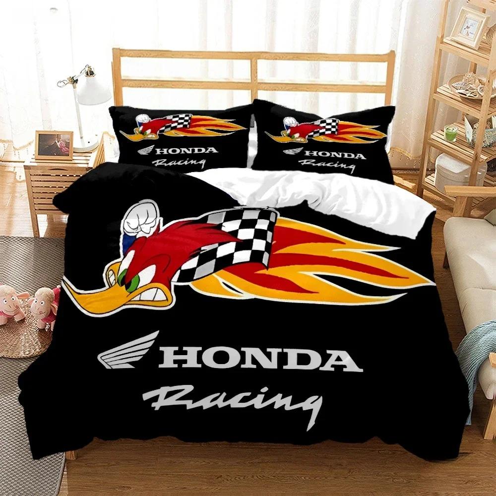 

Hrc-Honda Motorcycle Logo Duvet Cover Comforter Bedding Sets Soft Quilt Cover And Pillowcases For Teens Single Double Queen King AU Double(180*210cm)3pcs