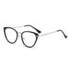 Cat Eye Anti Blue Light Flat Lenses Glasses Light Sensitive  Fashionable Eyeglass
