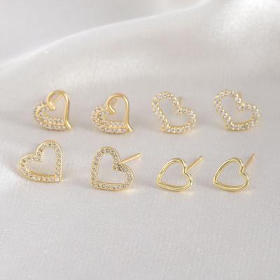 Luxury-luxurious Style Heart-shaped Earrings, Mini Earrings, Fashionable, Niche, Versatile, High-end Ear Jewelry for Women