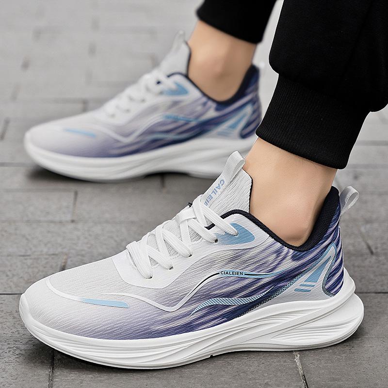 Men'S Breathable Mesh Sneakers Summer Soft-Sole Anti-Slip Casual Running Shoes Fashion Students Lightweight Speed Sports Shoes