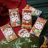 6pcs/set Chinese Style Red Envelope Traditional Blessing Pockets Lucky Money Bag  Chinese New Year