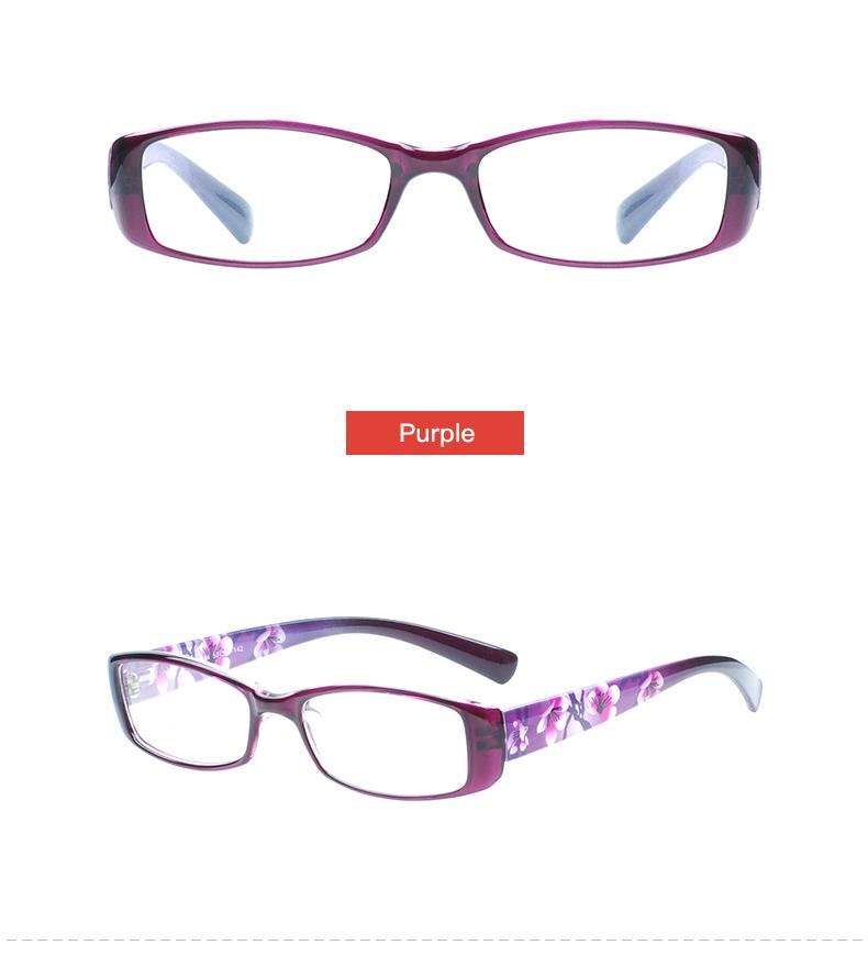 

Women Colorful Plastic Spectacle TR90 Lightweight Reading Glasses Frame Oval Full Rim Eyeglasses With Optical Reading Lenses +600 фіолетовий