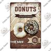 Putuo Decor Donuts Dessert Vintage Plaque Metal Plate Tin Sign Wall Art Decor Retro Poster for Kitchen Cafe Home Iron Painting