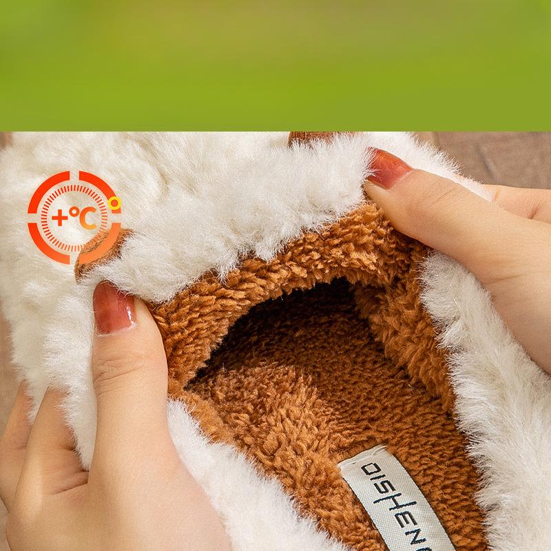 Cotton Shoes with Toe Caps for Warmth, Thickened Soft Soles, Anti-slip and Comfortable To Step On. Home Slippers