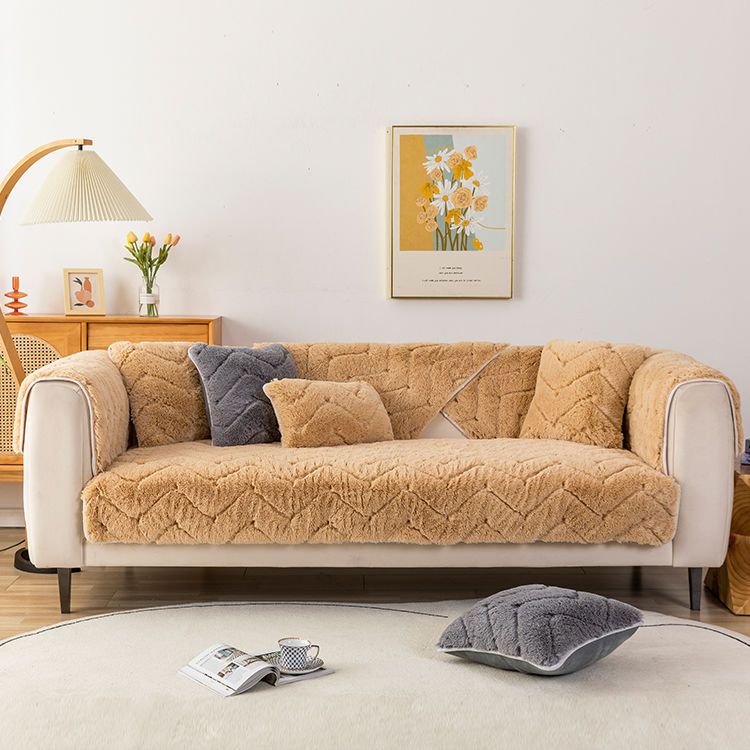 Super miękki pluszowy ręcznik na sofę jednolity kolor antypoślizgowa poszewka na poduszkę zagęścić ciepła zimowa mata do okna wykuszowego do salonu