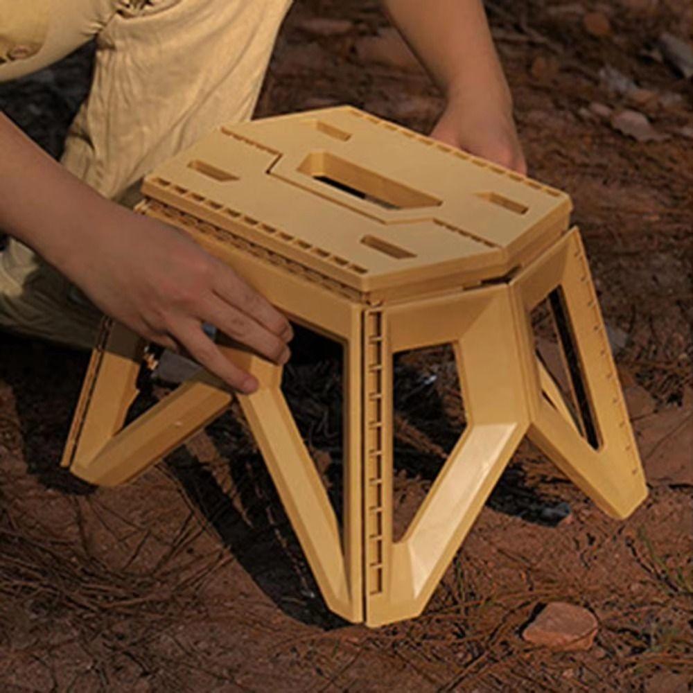 Square Camping Chair Portable Fishing Chair Outdoor Furniture Folding Step Stool  Travel