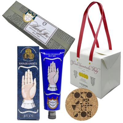 OFFICINE UNIVERSELLE BULY Pomade Concret Hand Cream Foot Cream Set with Gift Wrapping and Shopping Bag Calligraphy Not (Buly) [Personalized] & (75g)
