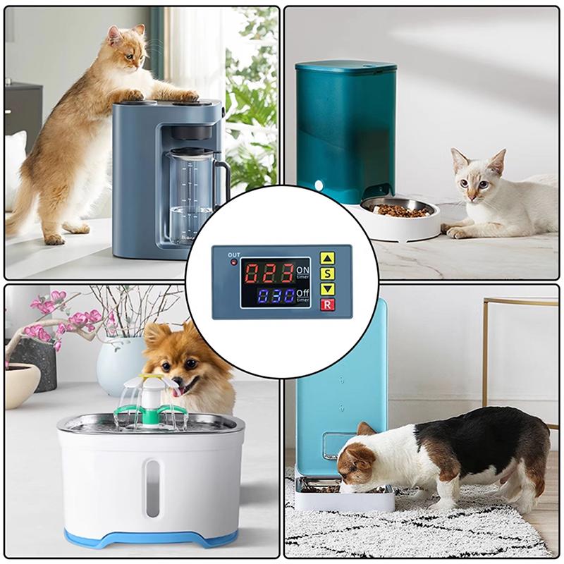 T3231 Releu de Temporizare Ciclică DC12V 24V AC110-220V Afișaj Dublu Roșu și Albastru Modul Releu de Temporizare Comutator Releu de Temporizare pentru Automobil