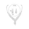 Luxury Sparkling Rhinestone Necklace Earrings Set, High-end Temperament Necklace Ear Jewelry Wholesale Price