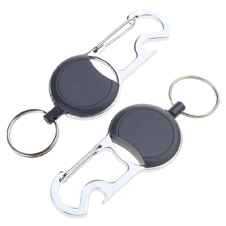 Robuster ausziehbarer Schlüsselanhänger Karabiner Schlüsselanhänger Ausziehbare Ausweishalter