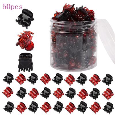 50 szt. w pudełku Mini klipsy do grzywki damskiej 1,5 cm | Pazurki do stylizacji włosów