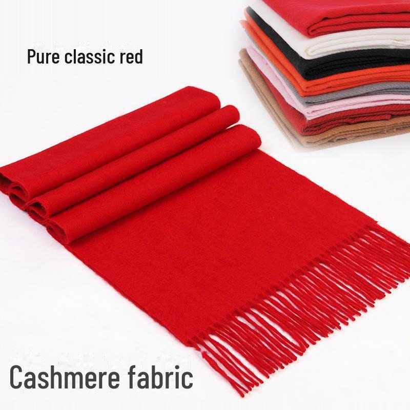Winter Men's and Women's Thick Plaid Imitation Cashmere Scarf