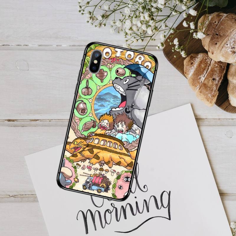 Pouzdro na telefon Happy Totoro sprite away Pro iphone 12 11 13 7 8 6 s plus x xs xr pro max mini skořepina