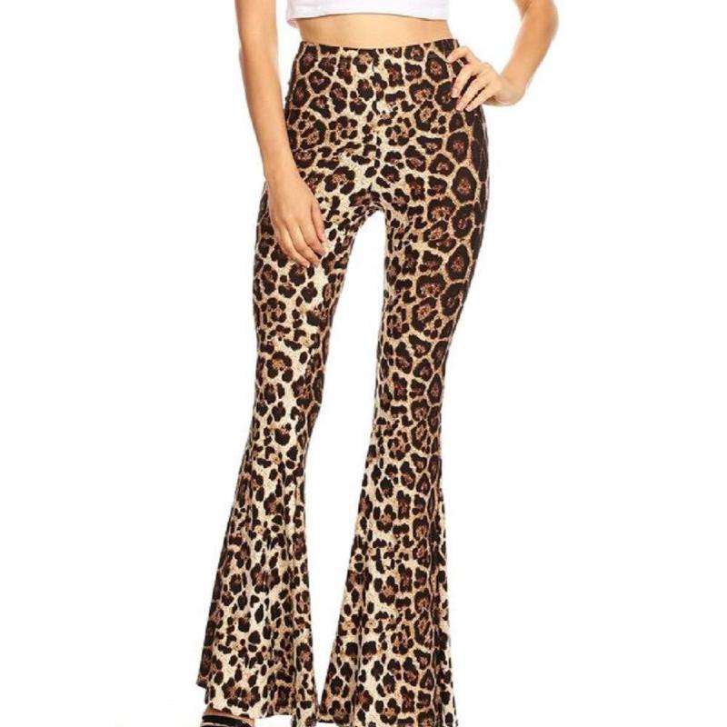 Women's Spring Summer European American Trendy Slim Fitted Pencil Vintage Printed Fashionable Micro Flared Pants